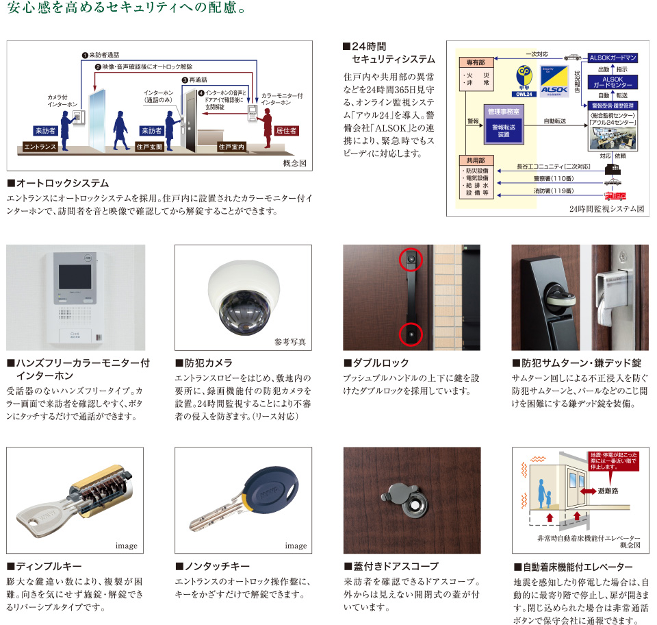 安心感を高めるセキュリティへの配慮。