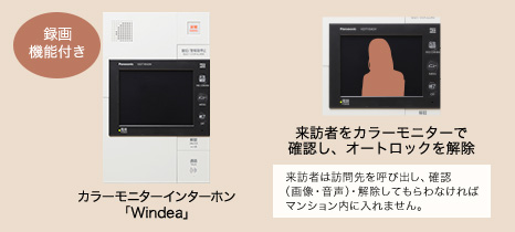 カラーモニターインターホン「Windea」