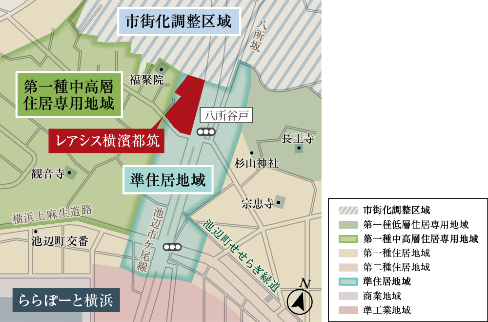 ※横浜市ホームページ「横浜市行政地図情報提供システム」を元に作成"