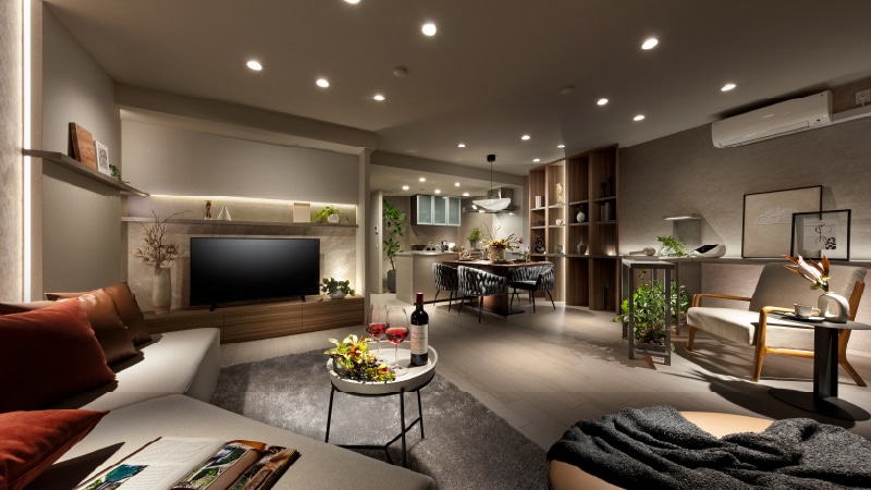 LIVING DINING KITCHEN