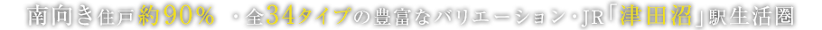 JR「津田沼」駅生活圏・3LDK・南向き中心・70平米台 2,800万円台より